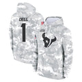 H.Texans #1 Tank Dell Player Arctic Camo Salute to Service Hoodies Limited Game Kdoa Stitched Jerseys