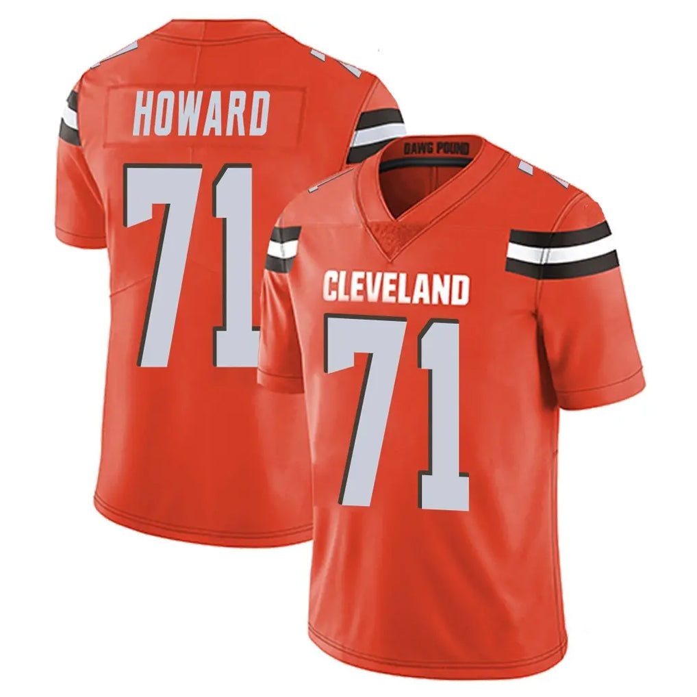 C.Browns #71 Tytus Howard Player Orange Alternate Vapor Untouchable Limited Home Game Kdoa Stitched Jerseys