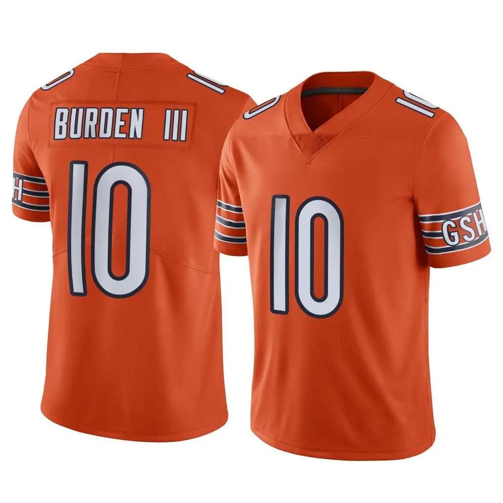 C.Bears #10 Luther Burden III Player Orange Alternate Vapor Limited Home Game Kdoa Stitched Jerseys
