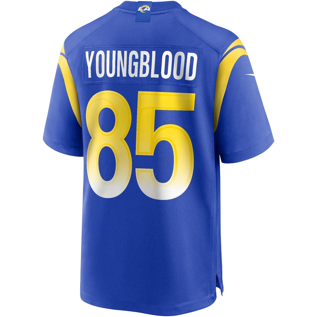 Kdoa LA.Rams #85 Jack Youngblood Royal Game Retired Player Jersey