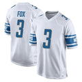D.Lions #3 Jack Fox Player White Home Game Kdoa Stitched Jerseys