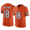 C.Bears #18 Caleb Williams Player Orange Alternate Vapor Limited Home Game Kdoa Stitched Jerseys