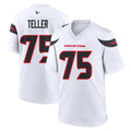 H.Texans #75 Wyatt Teller Player White Home Game Kdoa Stitched Jerseys