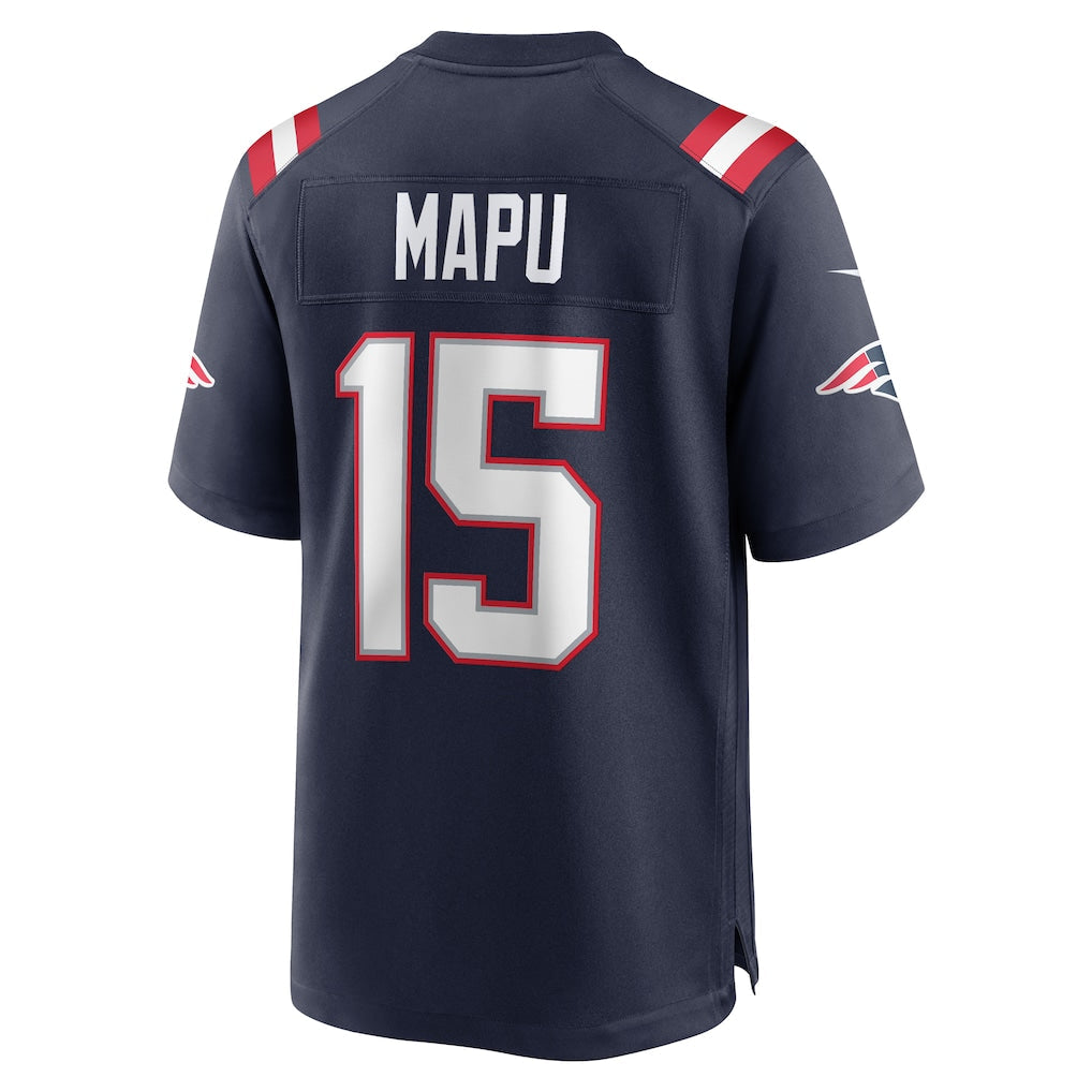 Kdoa NE.Patriots #15 Marte Mapu Navy Game Retired Player Jersey
