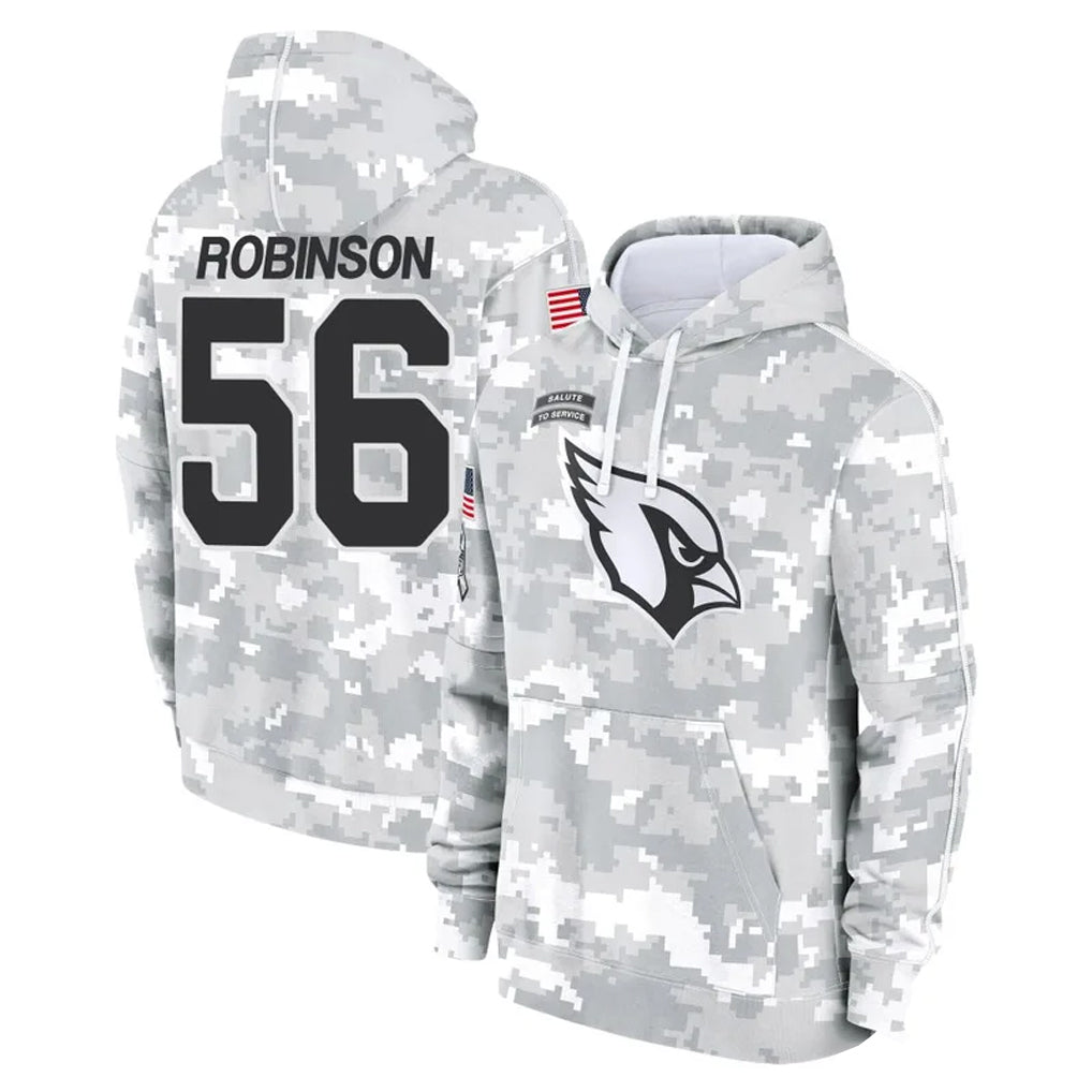 A.Cardinals #56 Darius Robinson Player Arctic Camo Limited Salute to Service Pullover Hoodies Game Kdoa Stitched Jerseys