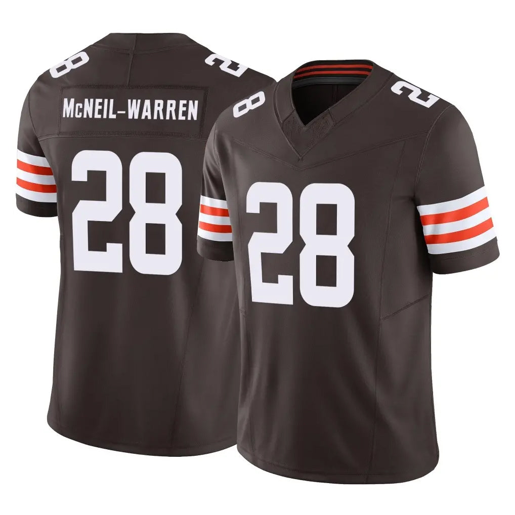 C.Browns #28 Emmanuel McNeil-Warren Player Brown Vapor F.U.S.E. Limited Home Game Kdoa Stitched Jerseys