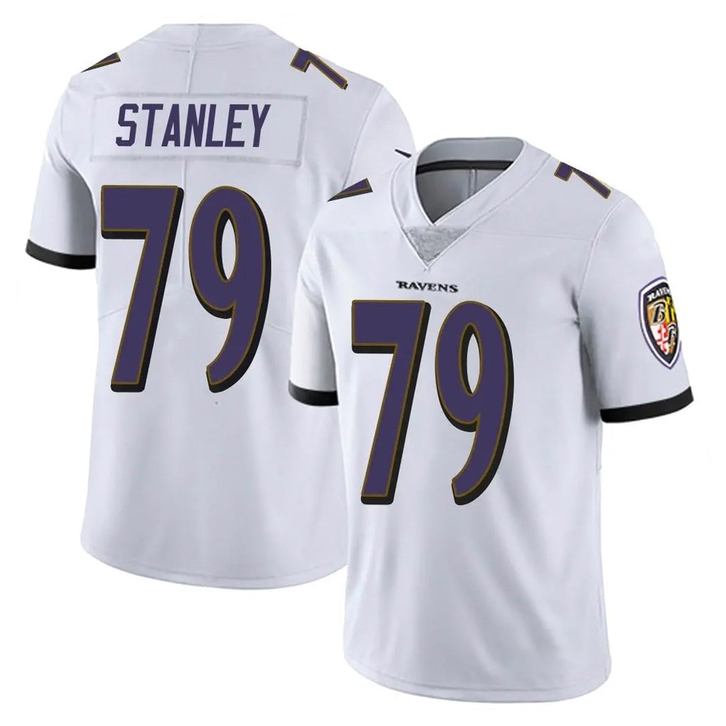B.Ravens #79 Ronnie Stanley Player White Vapor F.U.S.E. Limited Kdoa Stitched Jerseys