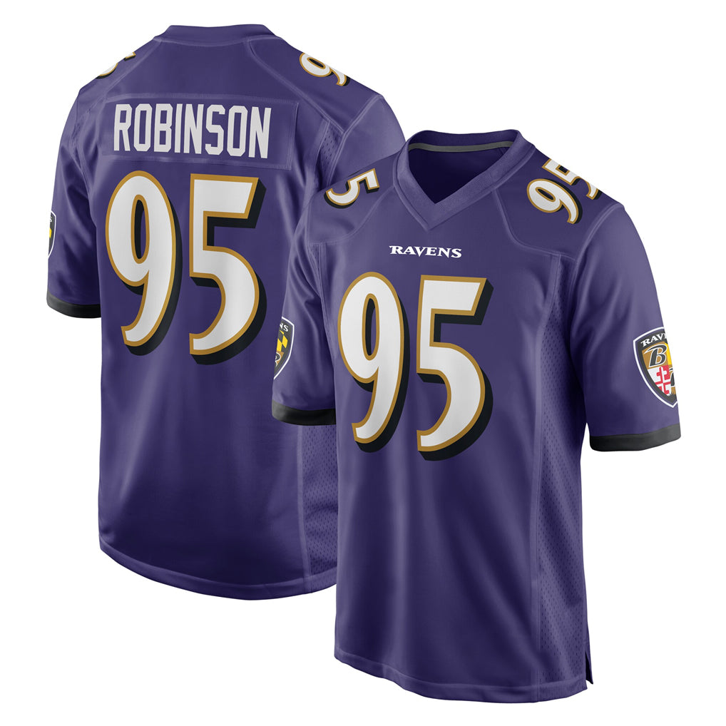 B.Ravens #95 Tavius Robinson Player Purple Home Game Kdoa Stitched Jerseys