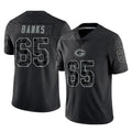 GB.Packers #65 Aaron Banks Player Black Reflective Limited Home Game Kdoa Stitched Jerseys