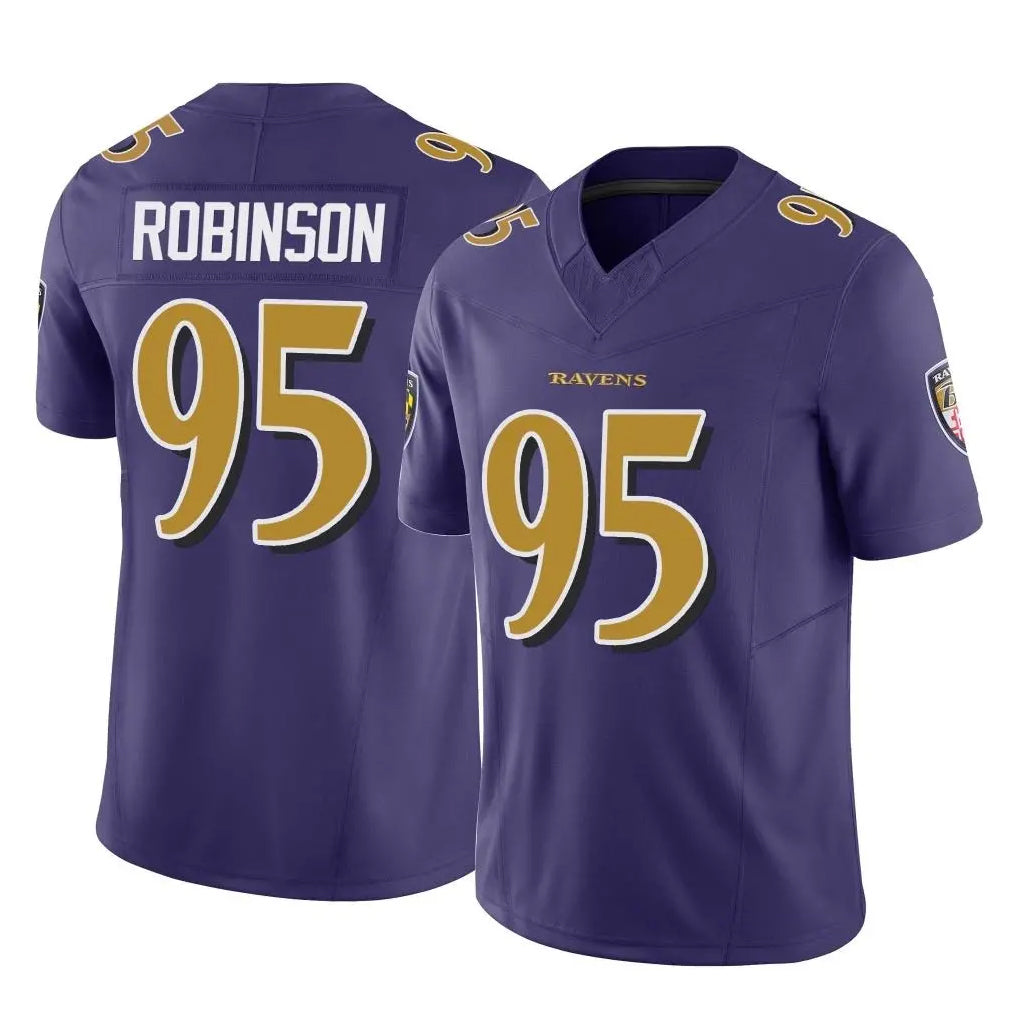 B.Ravens #95 Tavius Robinson Player Purple Vapor F.U.S.E. Limited Kdoa Stitched Jerseys