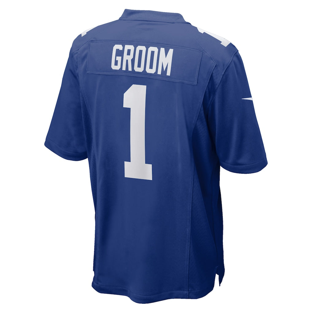 Kdoa NY.Giants #1 Groom Royal Game Jersey