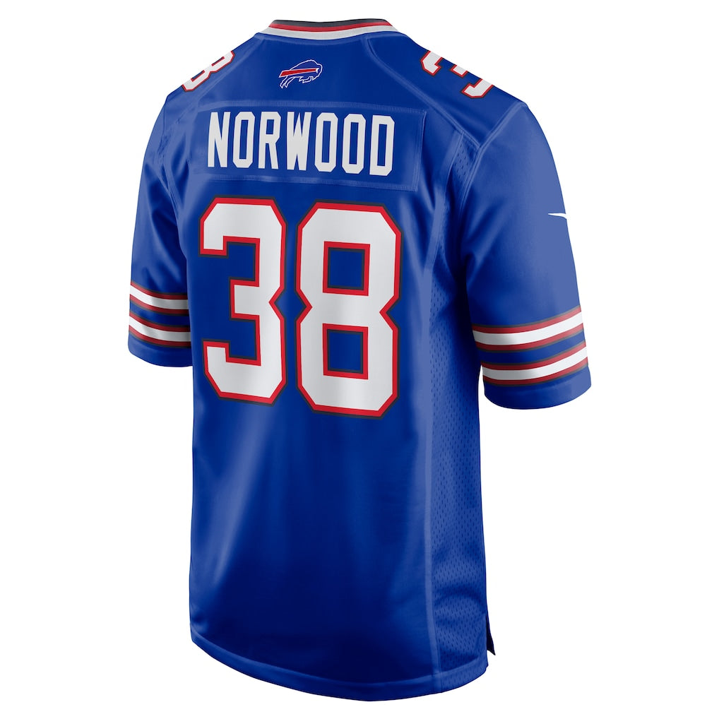 Kdoa B.Bills #38 Tre Norwood Royal Game Player Jersey