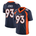 D.Broncos #93 D.J. Jones Player Navy Vapor Untouchable Limited Game Kdoa Stitched Jerseys