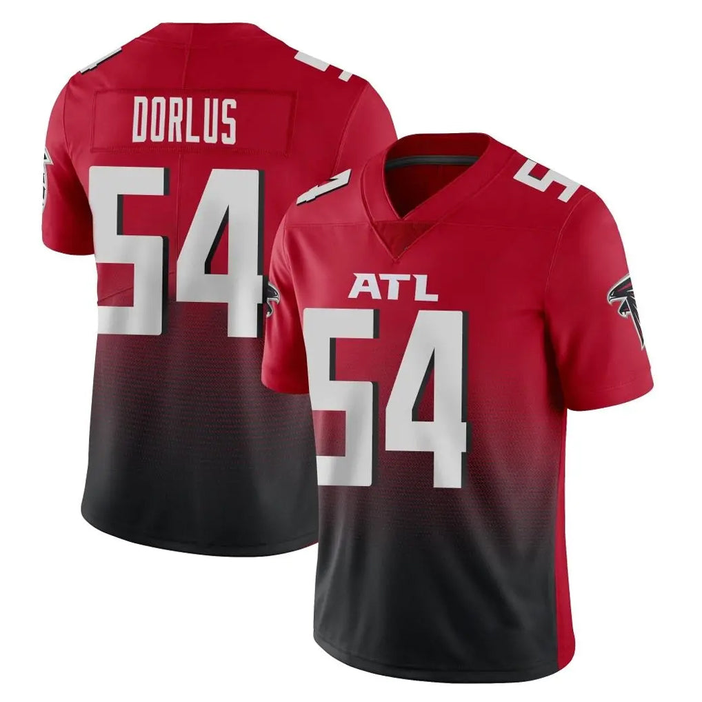 A.Falcons #54 Brandon Dorlus Player Red Vapor Untouchable Limited Home Game Kdoa Stitched Jerseys