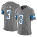 D.Lions #3 Jack Fox Player Gray Vapor F.U.S.E. Limited Home Game Kdoa Stitched Jerseys