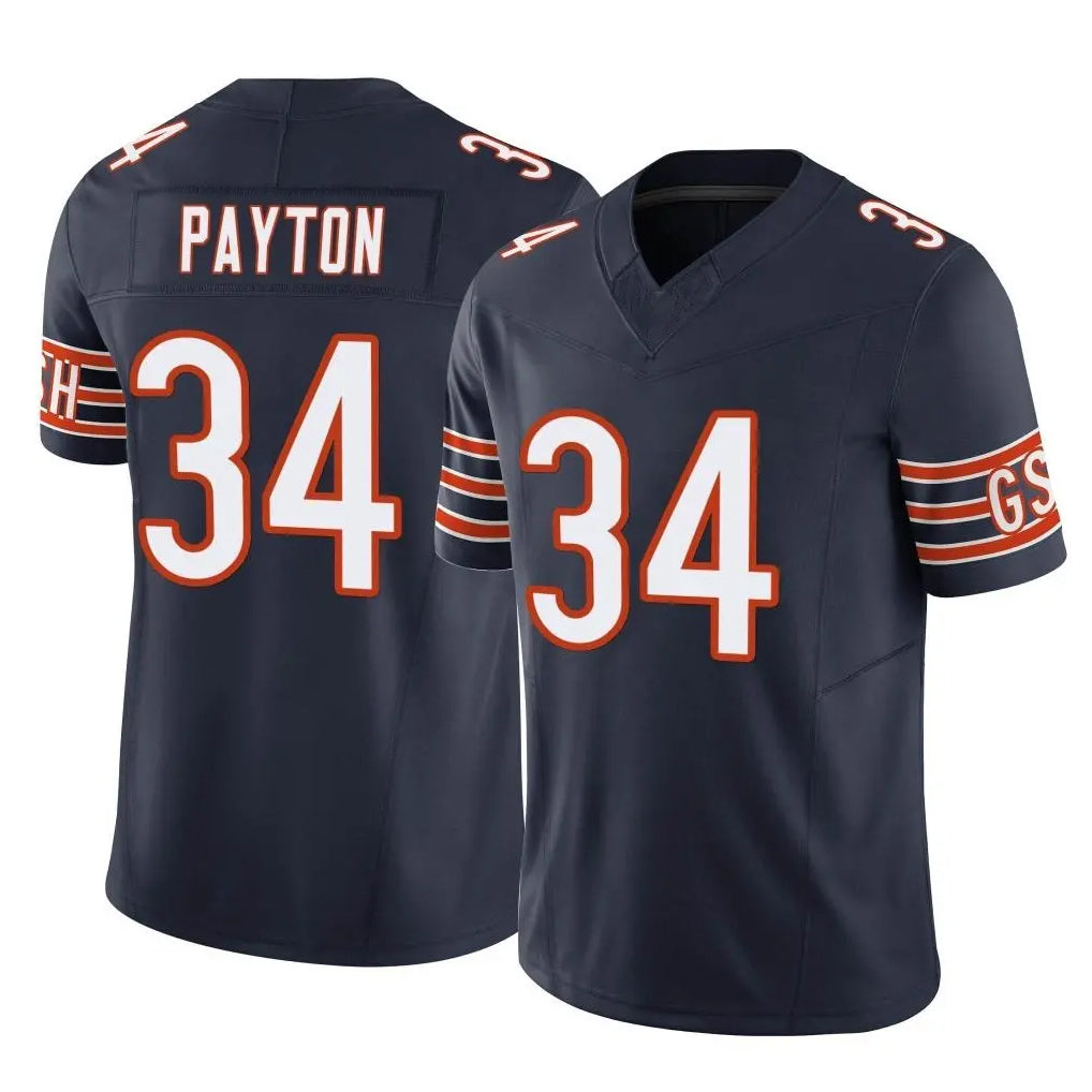 C.Bears #34 Walter Payton Player Navy Vapor F.U.S.E. Limited Home Game Kdoa Stitched Jerseys