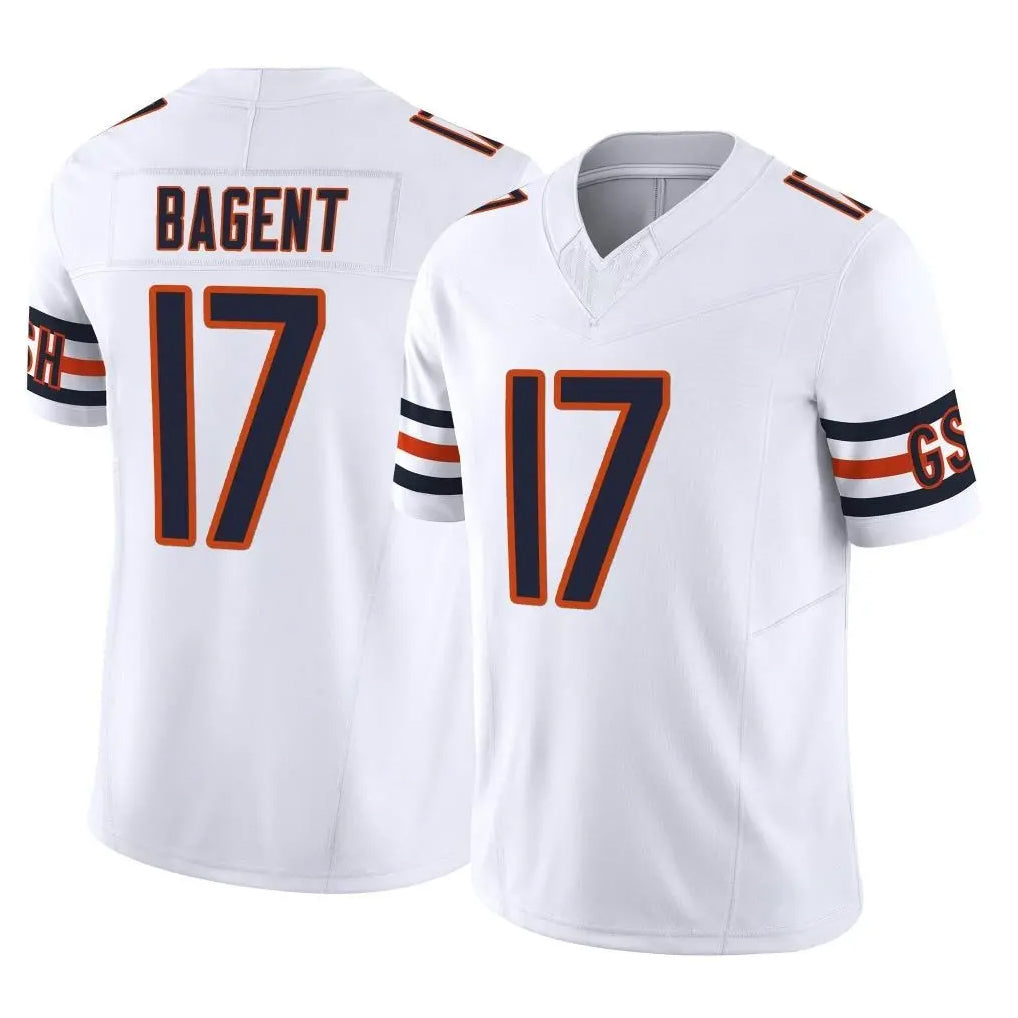 C.Bears #17 Tyson Bagent Player White Vapor F.U.S.E. Limited Home Game Kdoa Stitched Jerseys