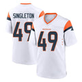 D.Broncos #49 Alex Singleton Player White Home Game Kdoa Stitched Jerseys
