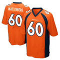 D.Broncos #60 Luke Wattenberg Player Orange Color Home Game Kdoa Stitched Jerseys