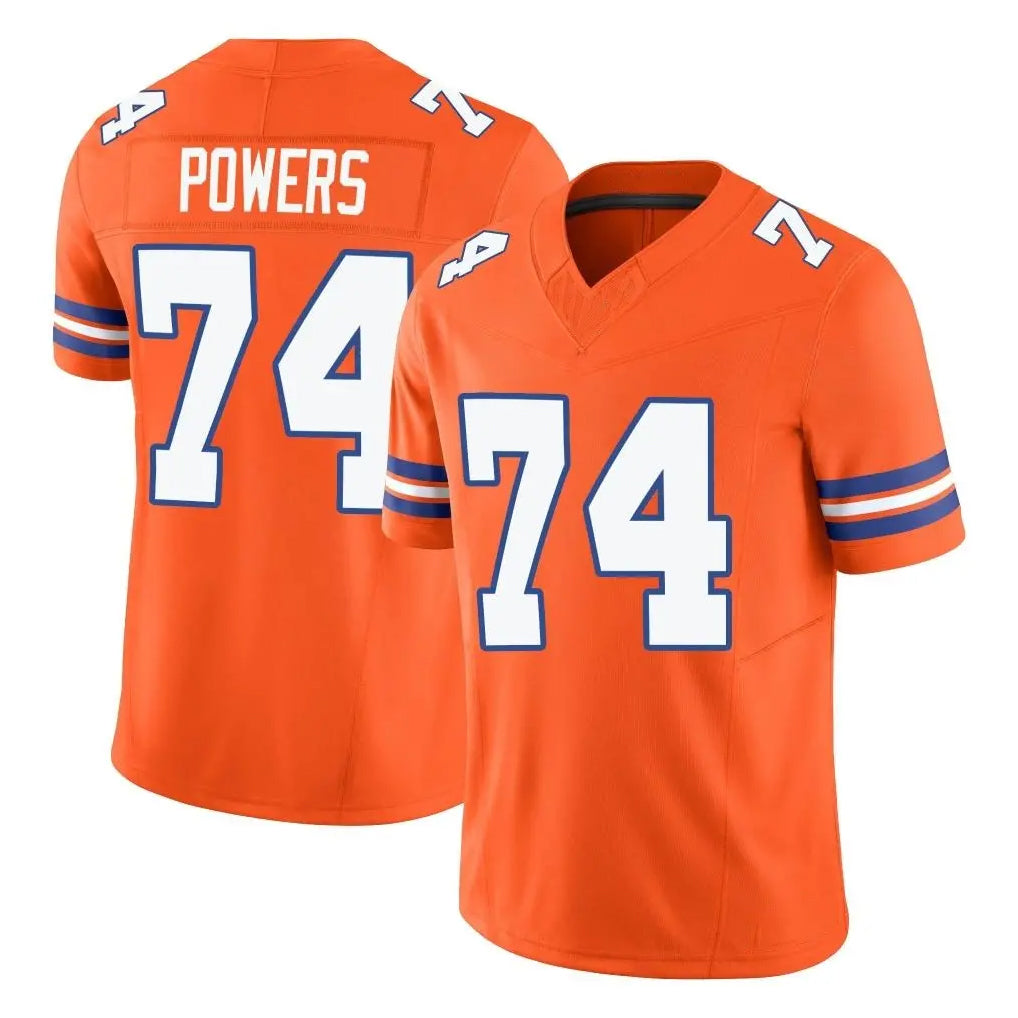 D.Broncos #74 Ben Powers Player Orange Limited Alternate Vapor F.U.S.E. Throwback Game Kdoa Stitched Jerseys