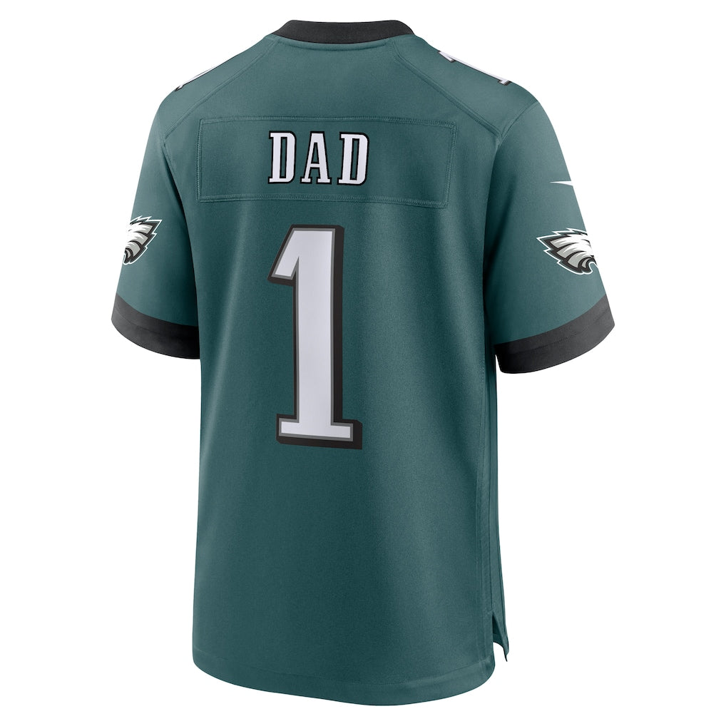 Kdoa P.Eagles #1 Dad Midnight Green Team Game Jersey
