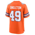 Kdoa D.Broncos #49 Alex Singleton Orange Alternate Game Jersey