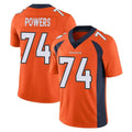 D.Broncos #74 Ben Powers Player Orange Color Vapor Untouchable Limited Game Kdoa Stitched Jerseys
