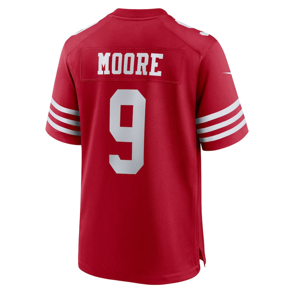 Kdoa SF.49ers #9 Skyy Moore Scarlet Team Game Jersey