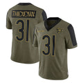 C.Bears #31 Dillon Thieneman Player Olive Salute to Service Limited Kdoa Stitched Jerseys