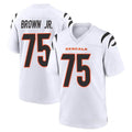 C.Bengals #75 Orlando Brown Jr. Player White Home Game Kdoa Stitched Jerseys