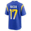 Kdoa LA.Rams #17 Puka Nacua Royal Game Player Jersey