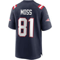 Kdoa NE.Patriots #81 Randy Moss Navy Game Retired Player Jersey