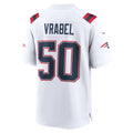 Kdoa NE.Patriots #50 Mike Vrabel White Game Retired Player Jersey