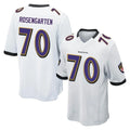 B.Ravens #70 Roger Rosengarten Player White Alternate Home Game Kdoa Stitched Jerseys