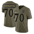 B.Ravens #70 Roger Rosengarten Player Olive Salute To Service Limited Home Game Kdoa Stitched Jerseys