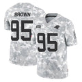 C.Panthers #95 Derrick Brown Player Arctic Camo Salute to Service Limited Game Kdoa Stitched Jerseys