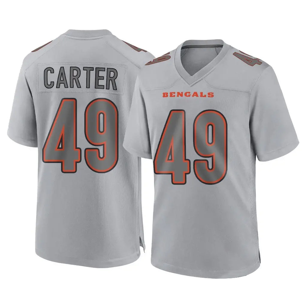 C.Bengals #49 Barrett Carter Player Gray Atmosphere Fashion Game Kdoa Stitched Jerseys