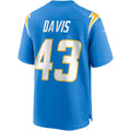 Kdoa LA.Chargers #43 Michael Davis Powder Blue Game Jersey