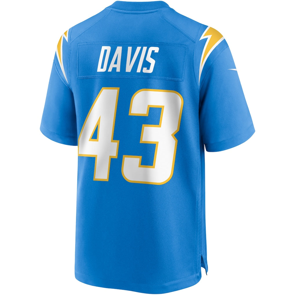 Kdoa LA.Chargers #43 Michael Davis Powder Blue Game Jersey