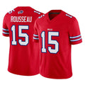 B.Bills #15 Greg Rousseau Player Red Vapor F.U.S.E. Jersey Limited Home Game Kdoa Stitched Jerseys