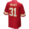 Kdoa KC.Chiefs #31 Priest Holmes Red Game Retired Player Jersey