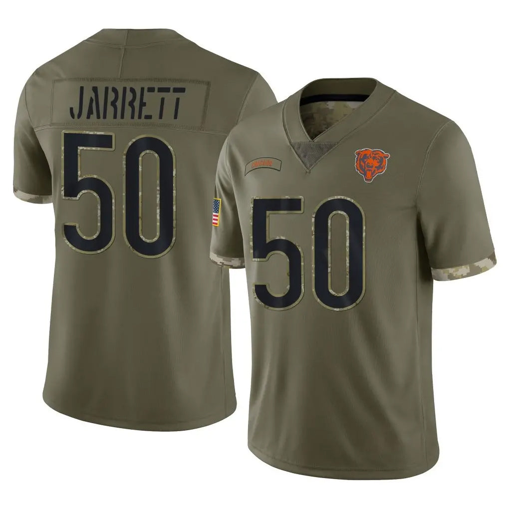 C.Bears #50 Grady Jarrett Player Olive Salute to Service Limited Game Kdoa Stitched Jerseys