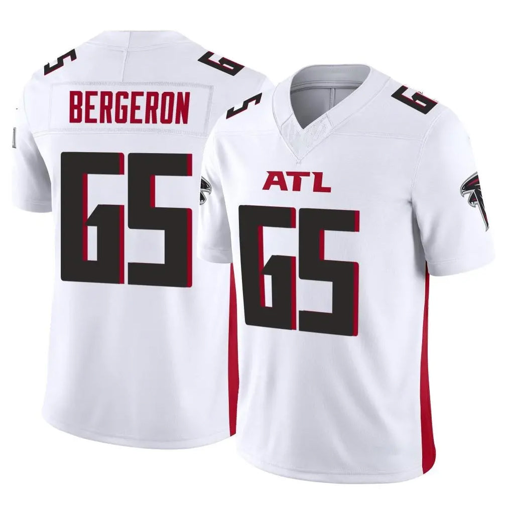 A.Falcons #65 Matthew Bergeron Player White Vapor F.U.S.E. Limited Kdoa Stitched Jerseys