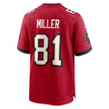 Kdoa TB.Buccaneers #81 Ryan Miller Red Team Game Jersey