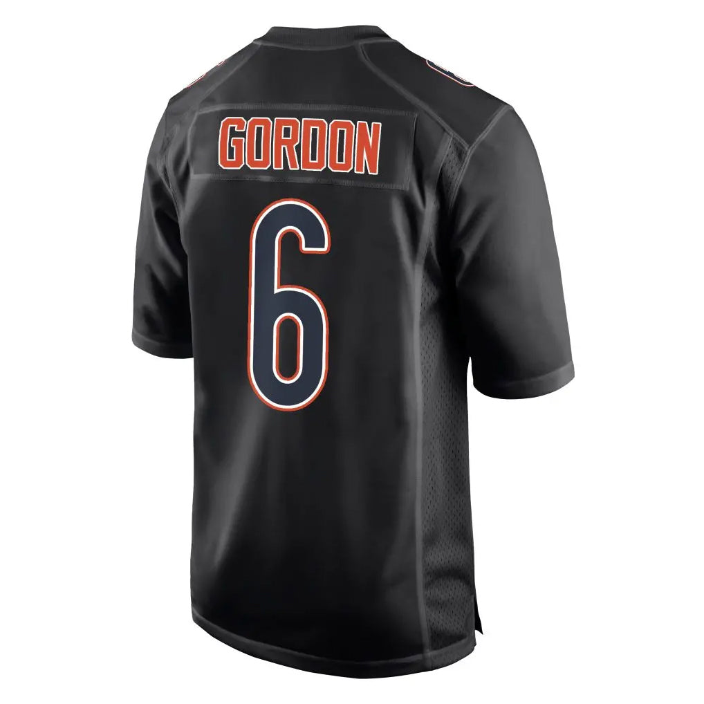 C.Bears #6 Kyler Gordon Player Carbon Black Fashion Game Kdoa Stitched Jerseys