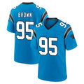 C.Panthers #95 Derrick Brown Player Blue Home Game Kdoa Stitched Jerseys