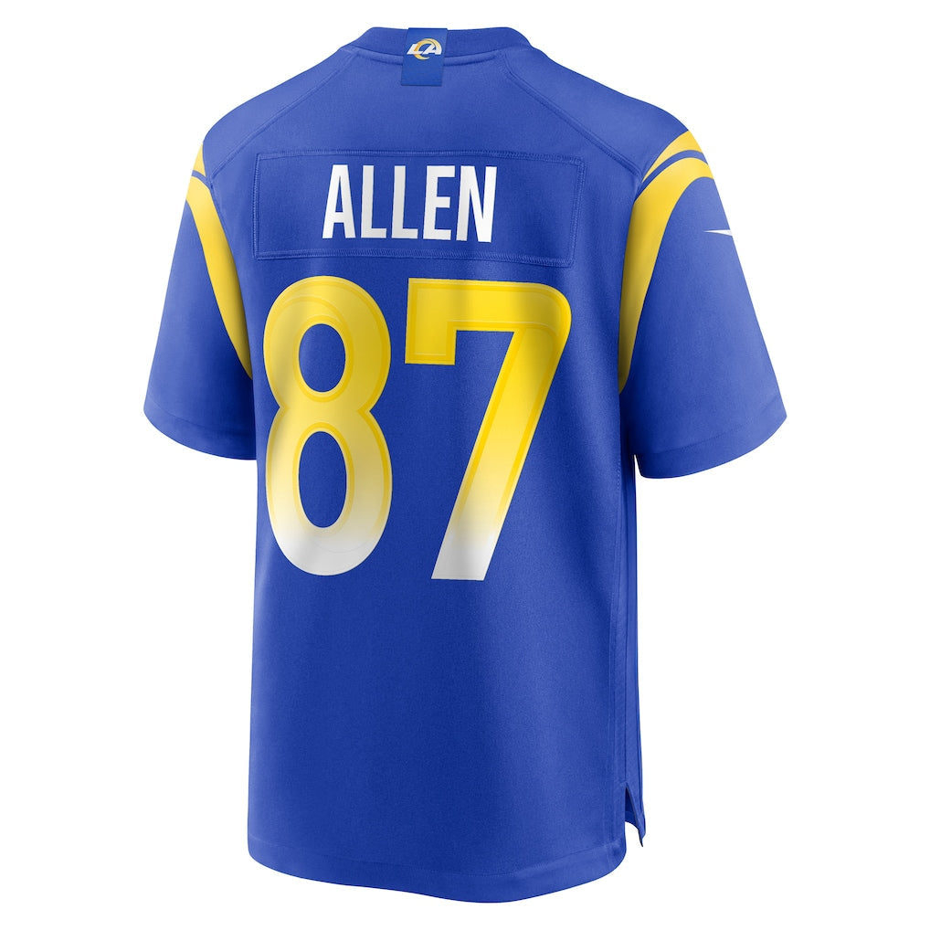 Kdoa LA.Rams #87 Davis Allen Royal Home Game Jersey