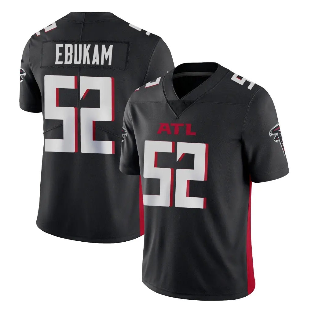A.Falcons #52 Samson Ebukam Player Black Vapor Untouchable Limited Home Game Kdoa Stitched Jerseys