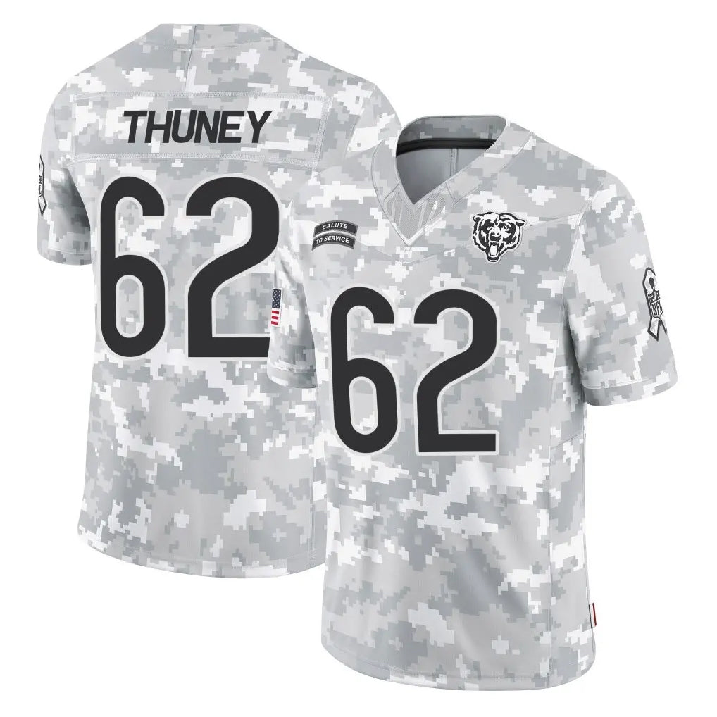 C.Bears #62 Joe Thuney Player Arctic Camo Salute to Service Limited Kdoa Stitched Jerseys