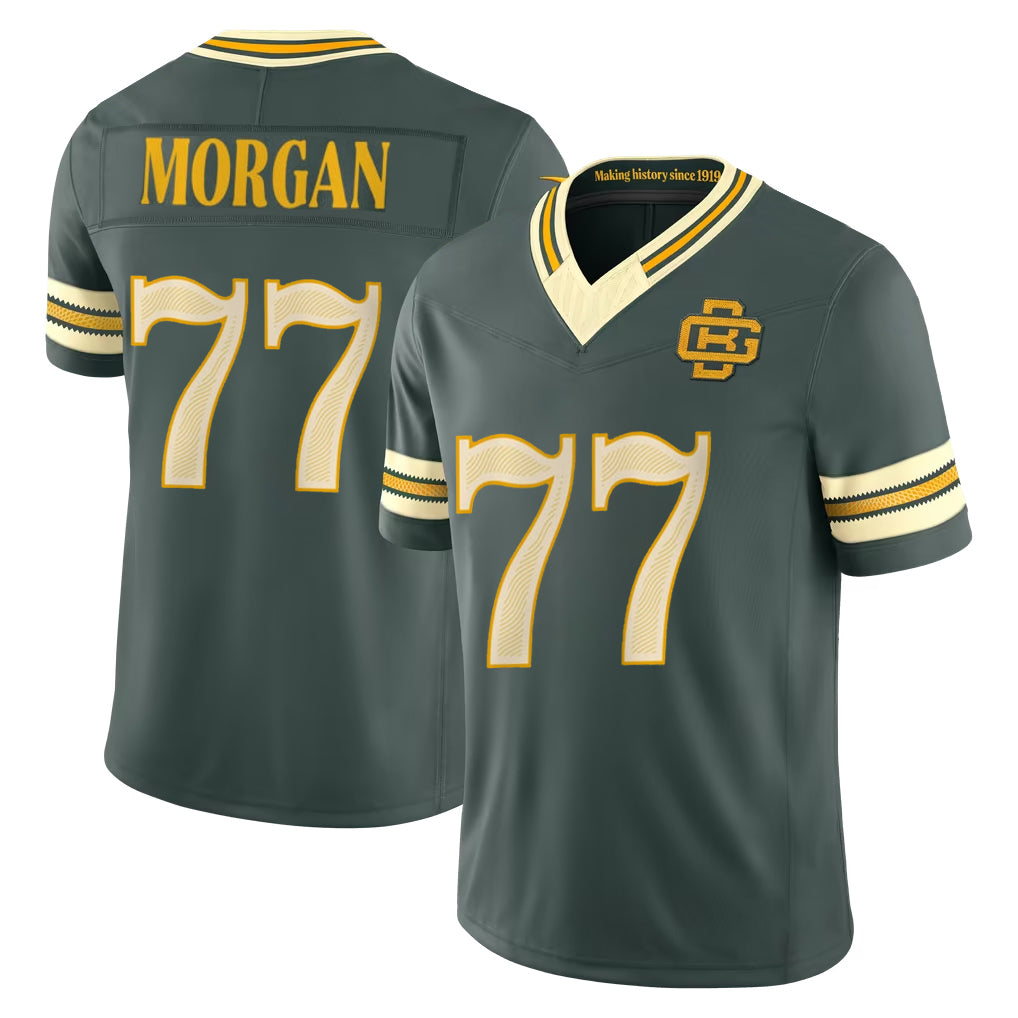 GB.Packers #77 Jordan Morgan Player Green Limited 2026 Rivalries Collection Home Game Kdoa Stitched Jerseys